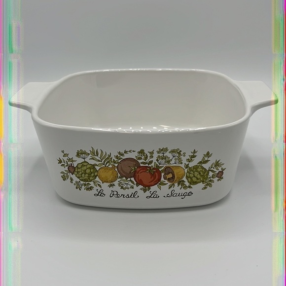 CORNINGWARE 1 1/2 QUART COOKING DISH WITH CLEAR GLASS PYREX LID - Picture 4 of 13